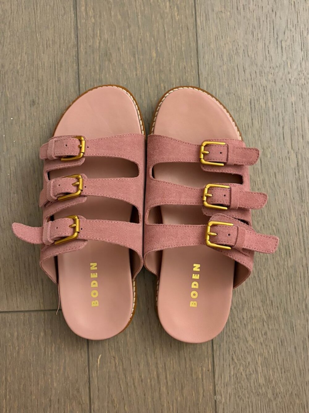 NWT Boden Triple Strap Footbed Sandal